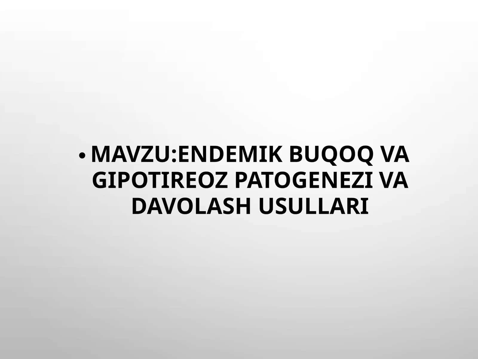 Endemik buqoq, gipotireoz