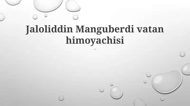 Jaloliddin Manguberdi Vatan Himoyachisi