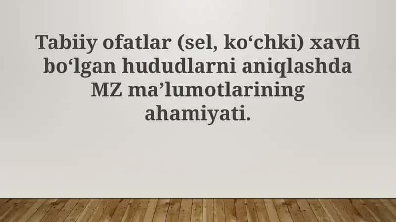 Masofadan zondlash ma'lumotlari