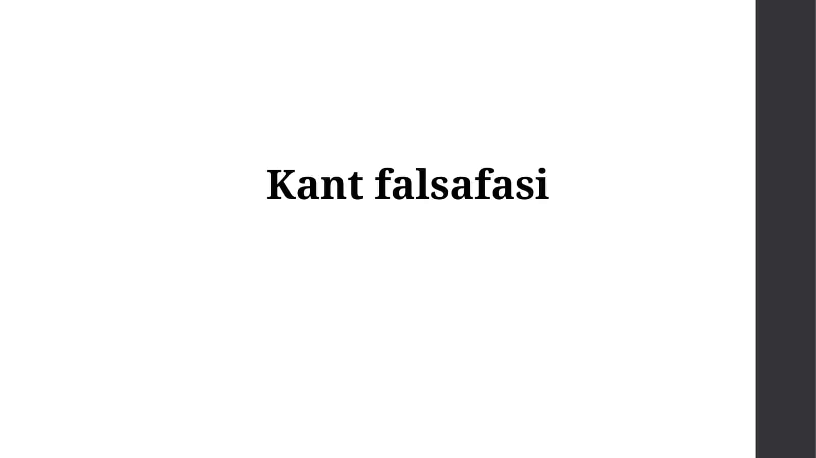 Kant falsafasi
