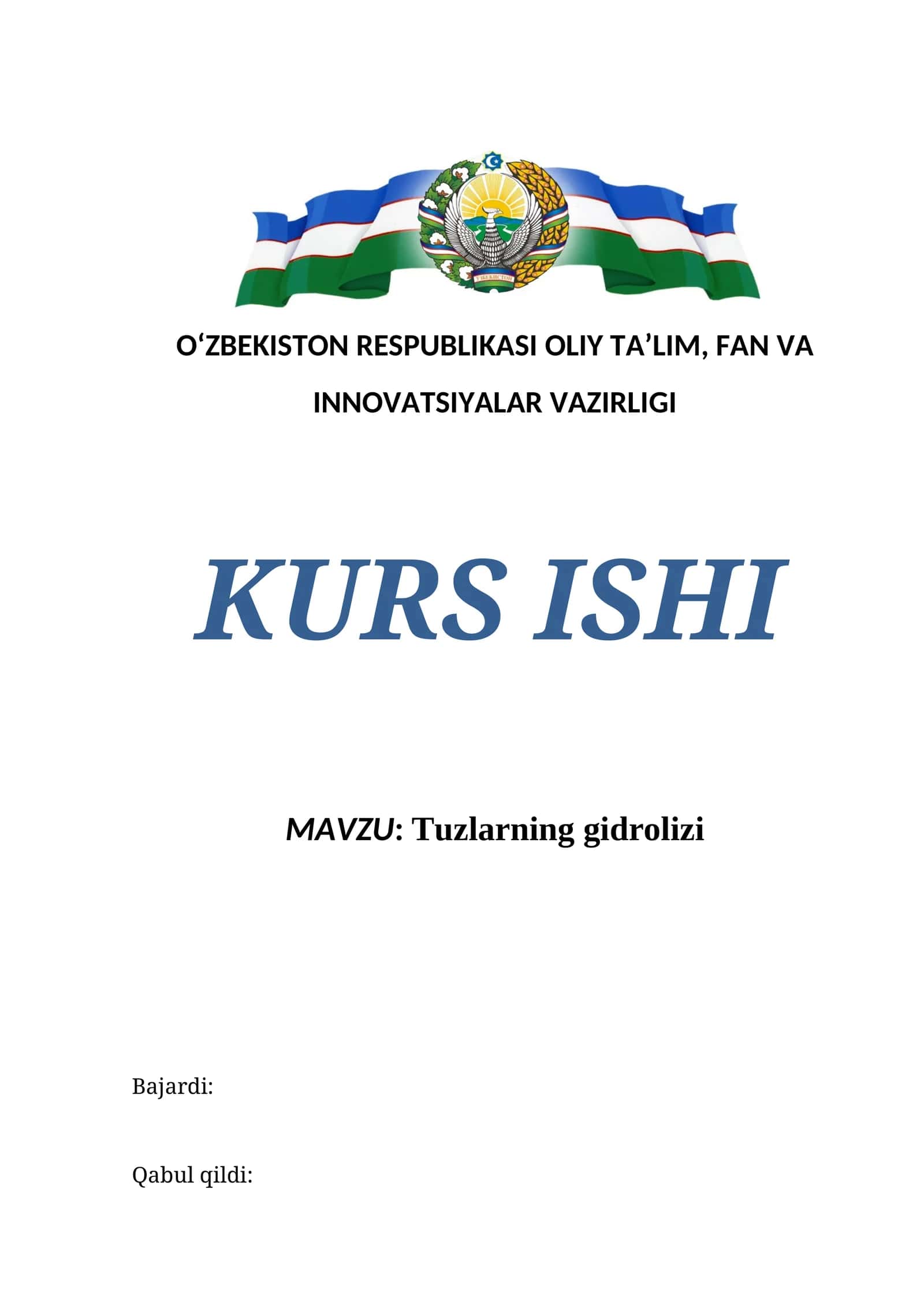 Tuzlarning gidrolizi