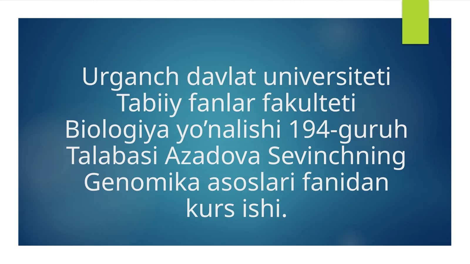 Proteomika fani va uning istiqbollari