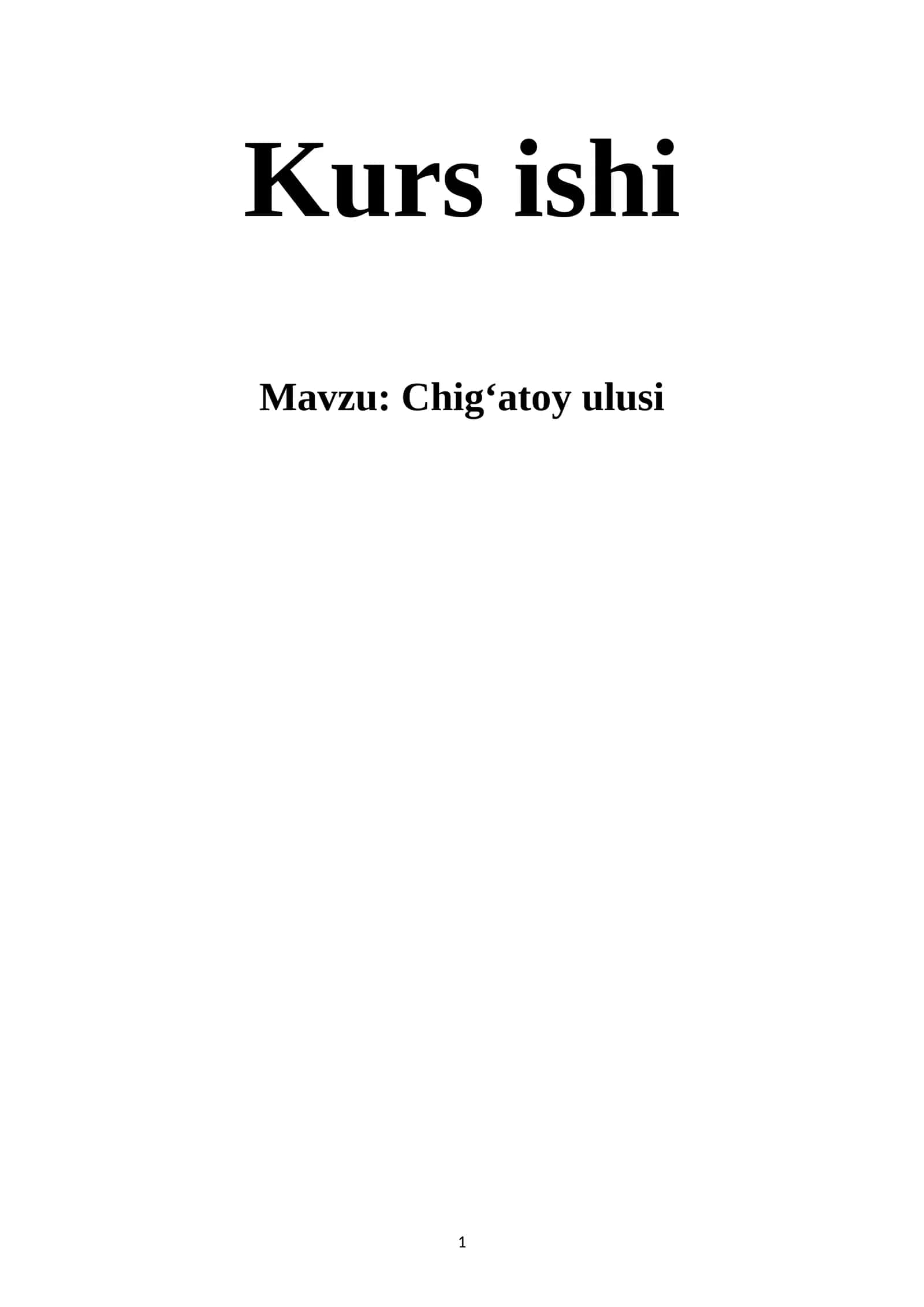 Chig‘atoy ulusi