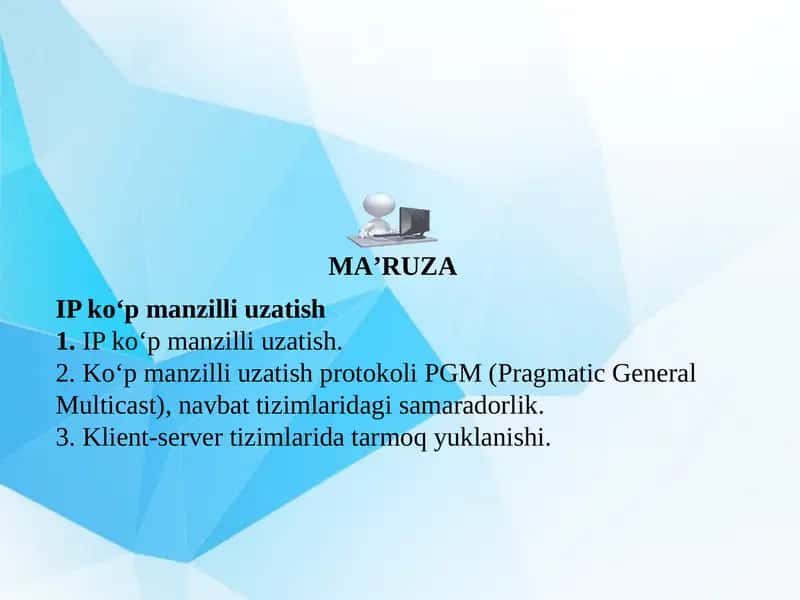 IP ko‘p manzilli uzatish