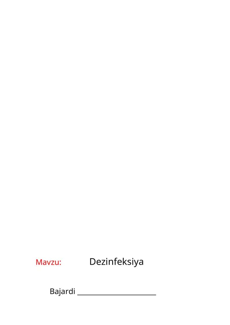 Dezinfeksiya