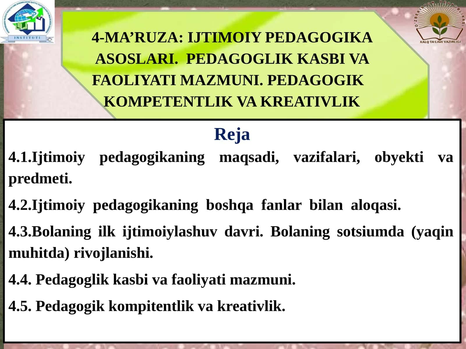 Ijtimoiy pedagogika asoslari