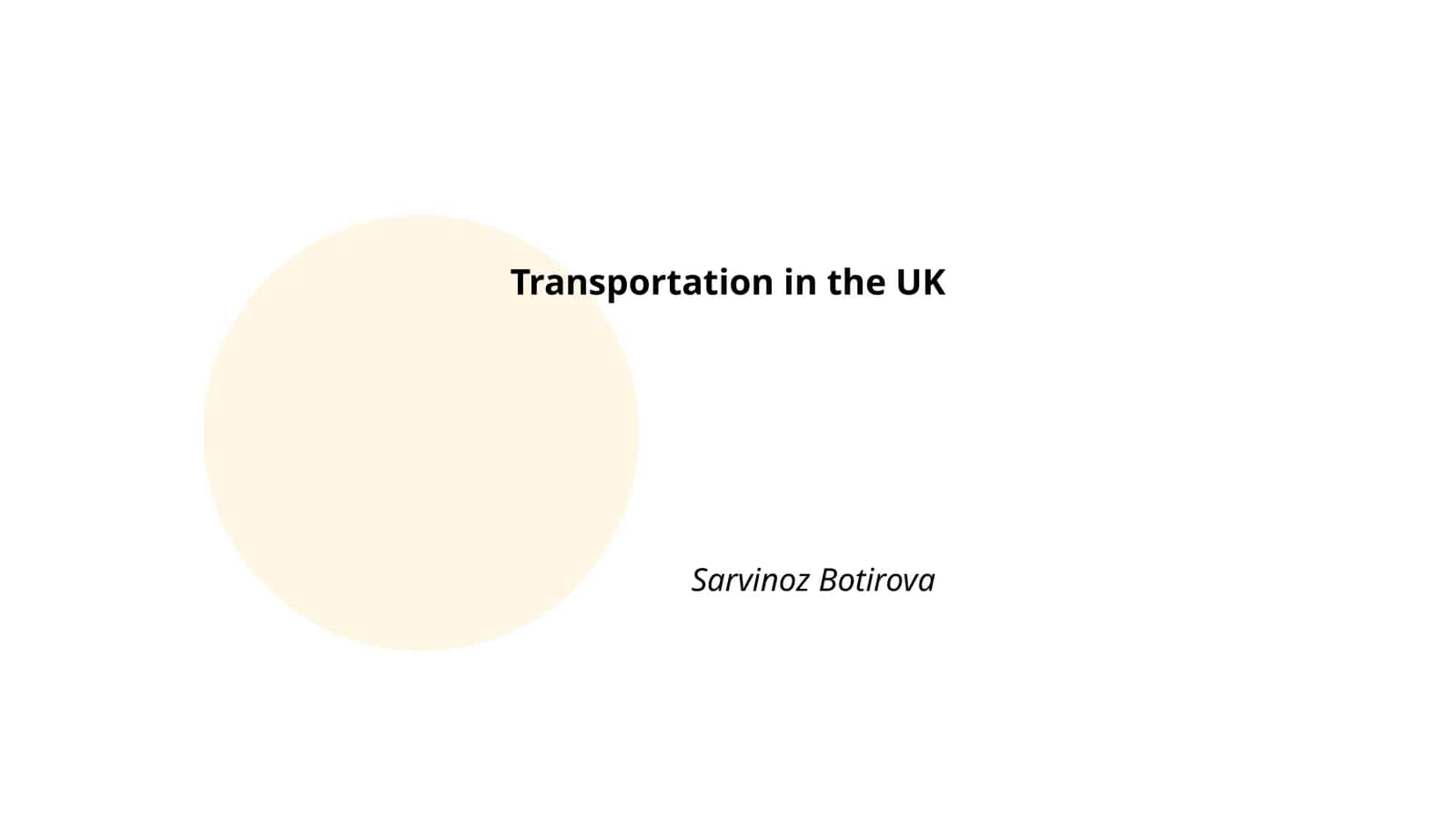 Transportation in the UK