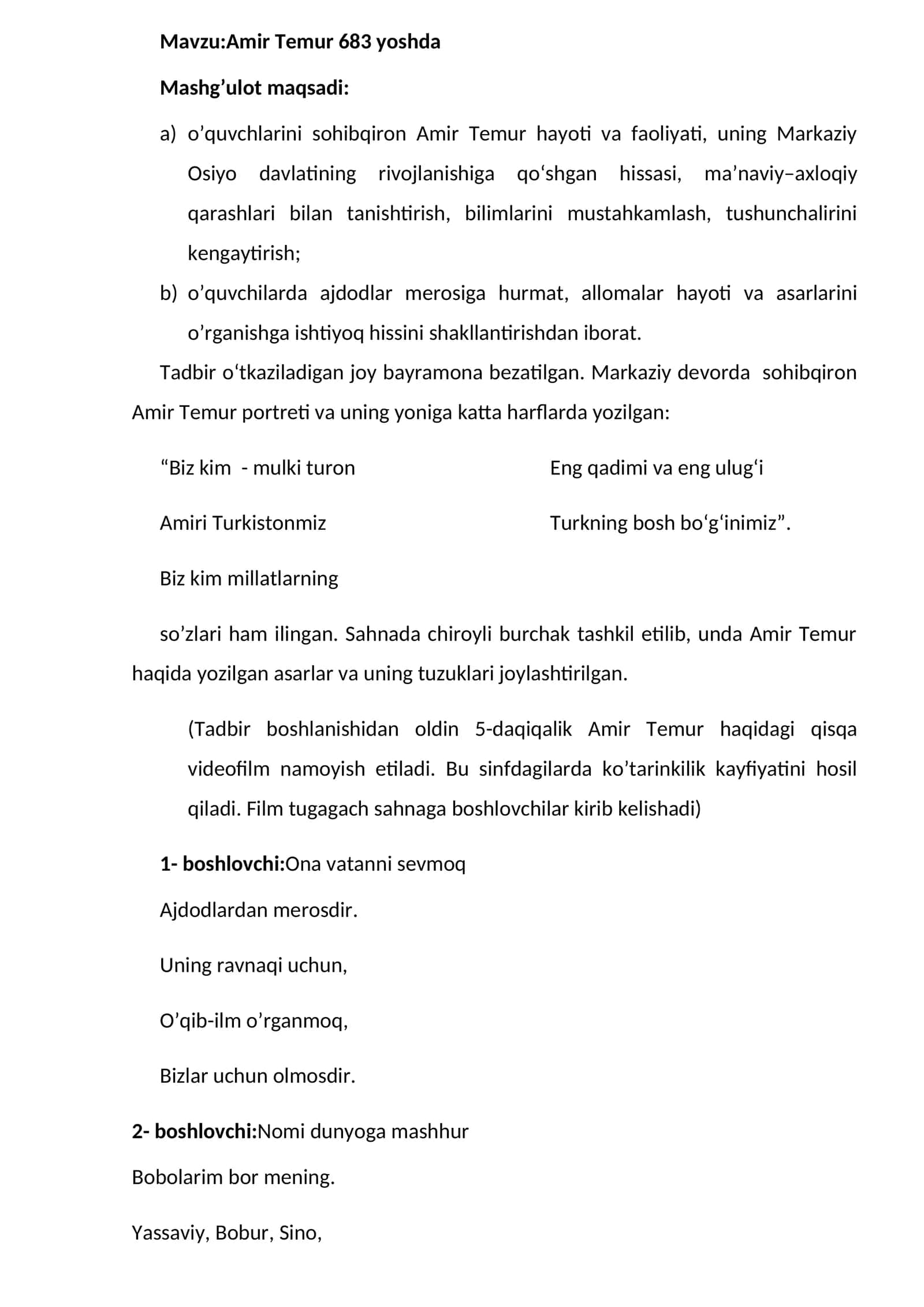 Amir Temur 683 yoshda