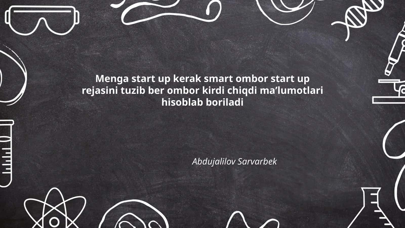 Smart ombor start up reja