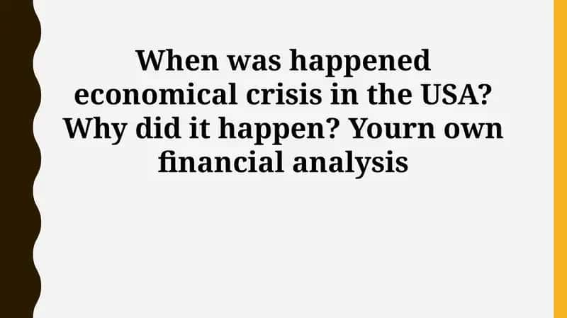US Economic Crises: History and Causes