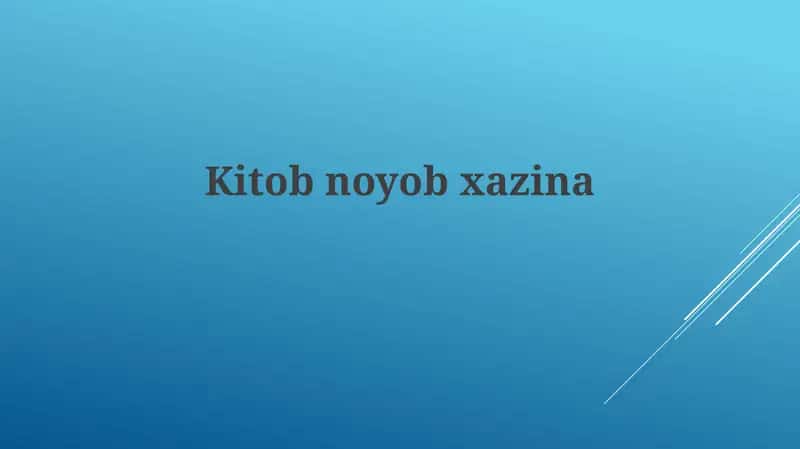 Kitobnoyobxazina
