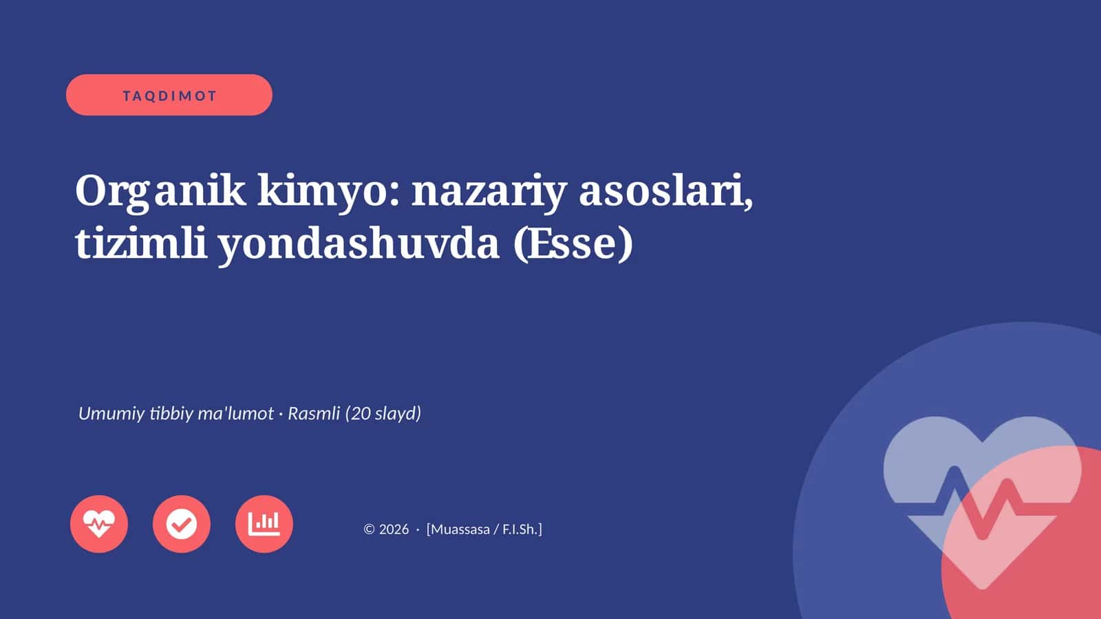 Organik kimyo: nazariy asoslari, tizimli yondashuvda (Esse)
