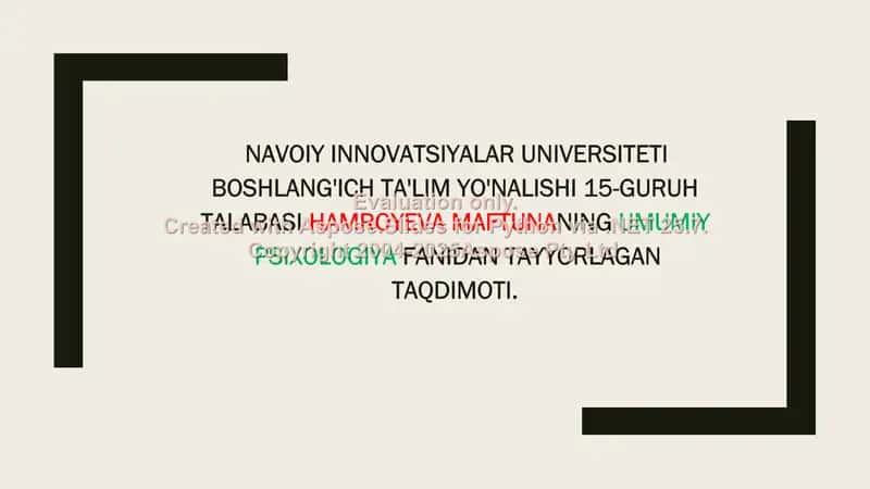 Ilk bolalik davri psixik rivojlanish xususiyatlari