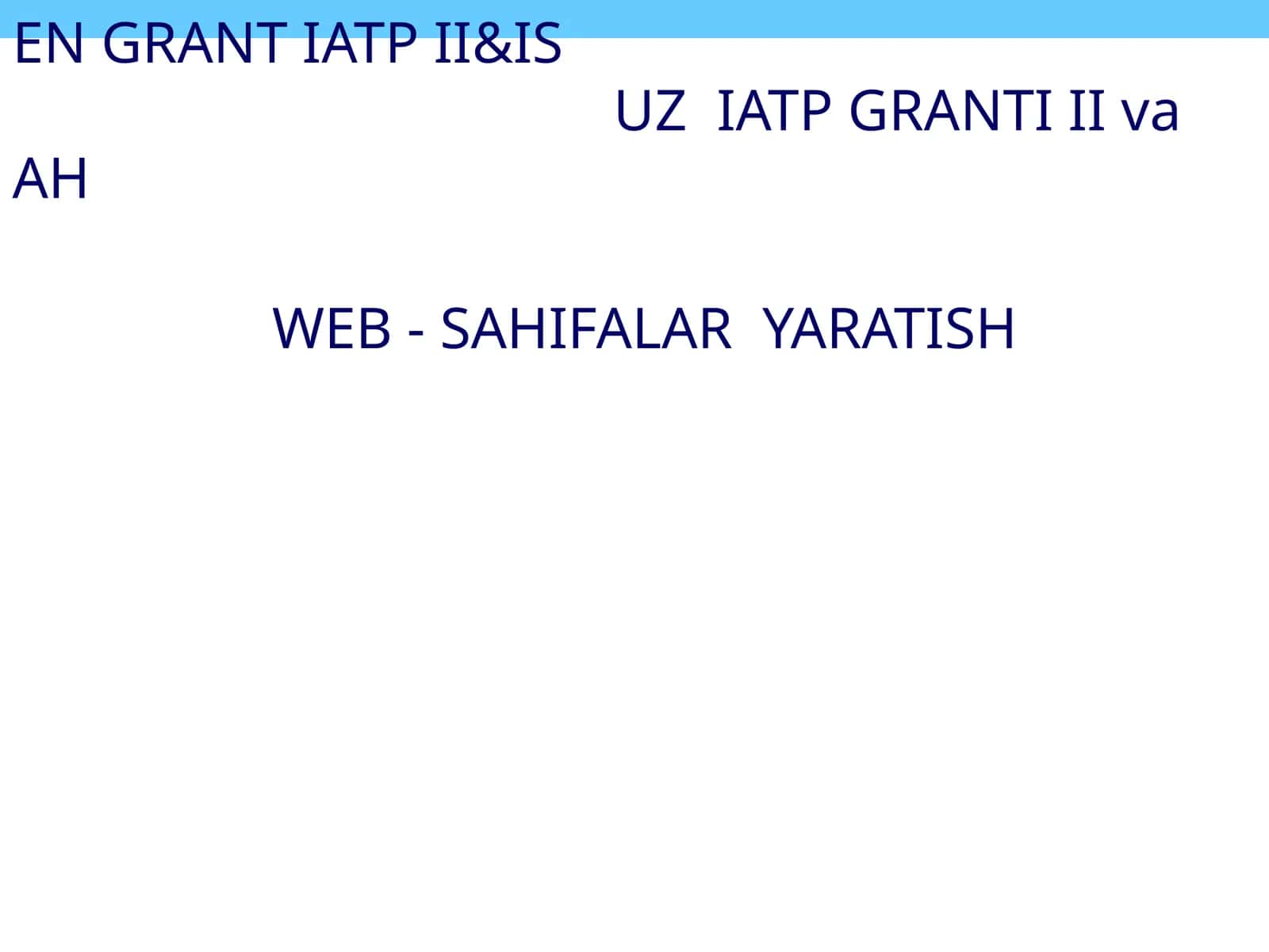 WEB - SAHIFALAR YARATISH