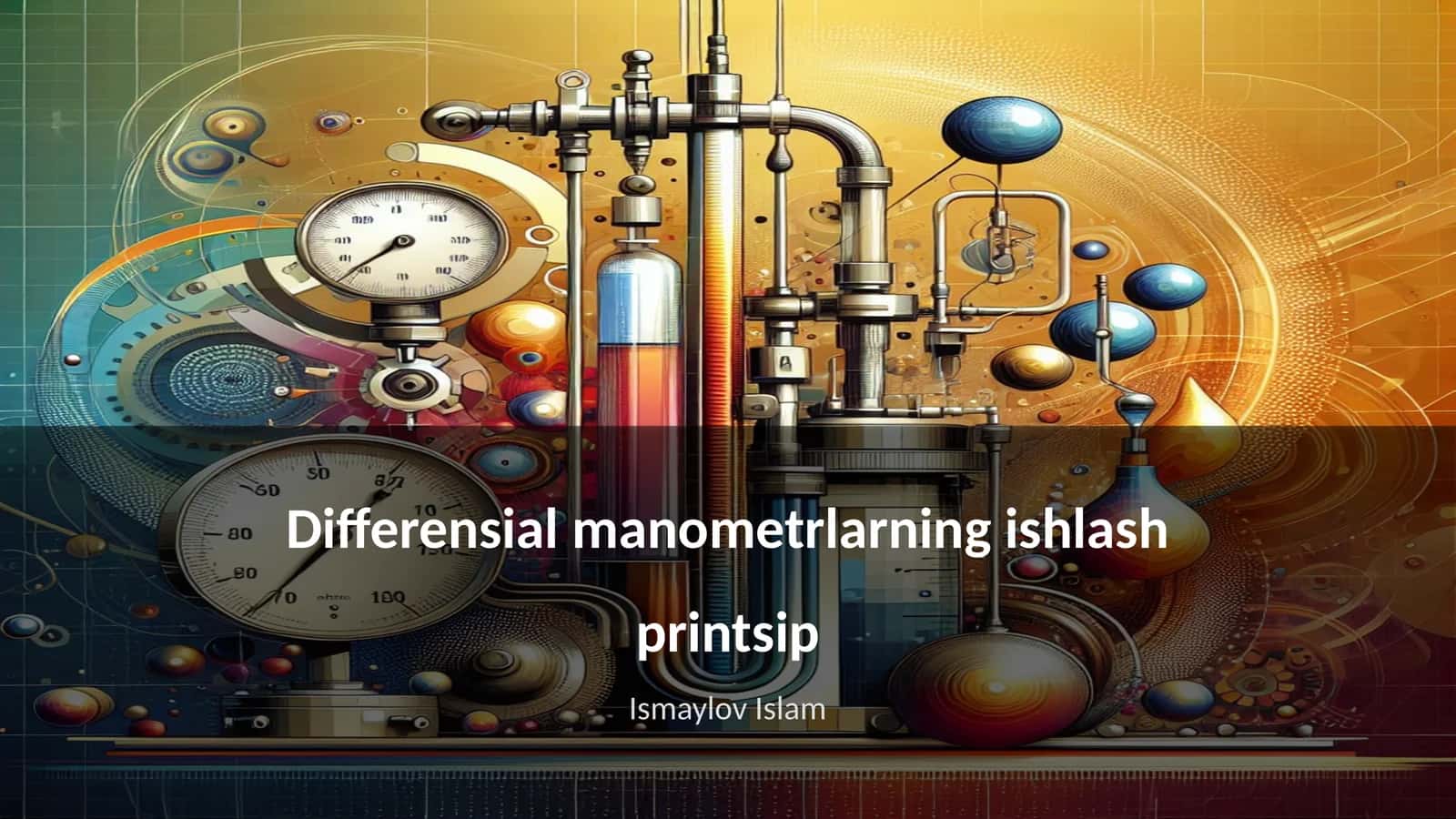Differensial manometrlarning ishlash printsip
