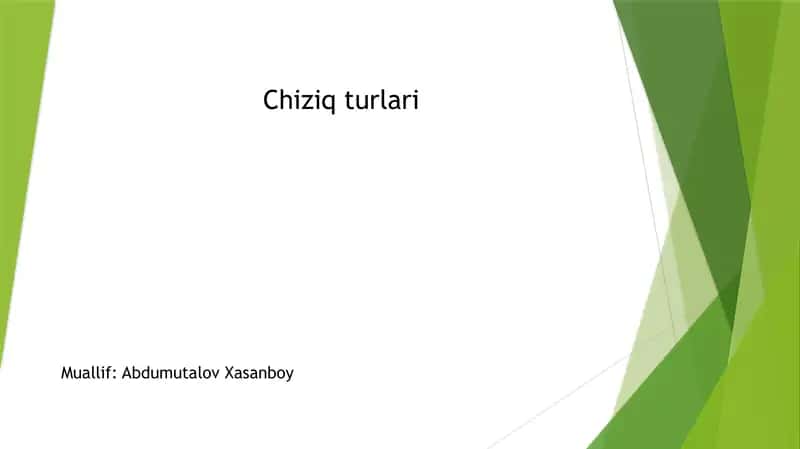 Chiziq turlari