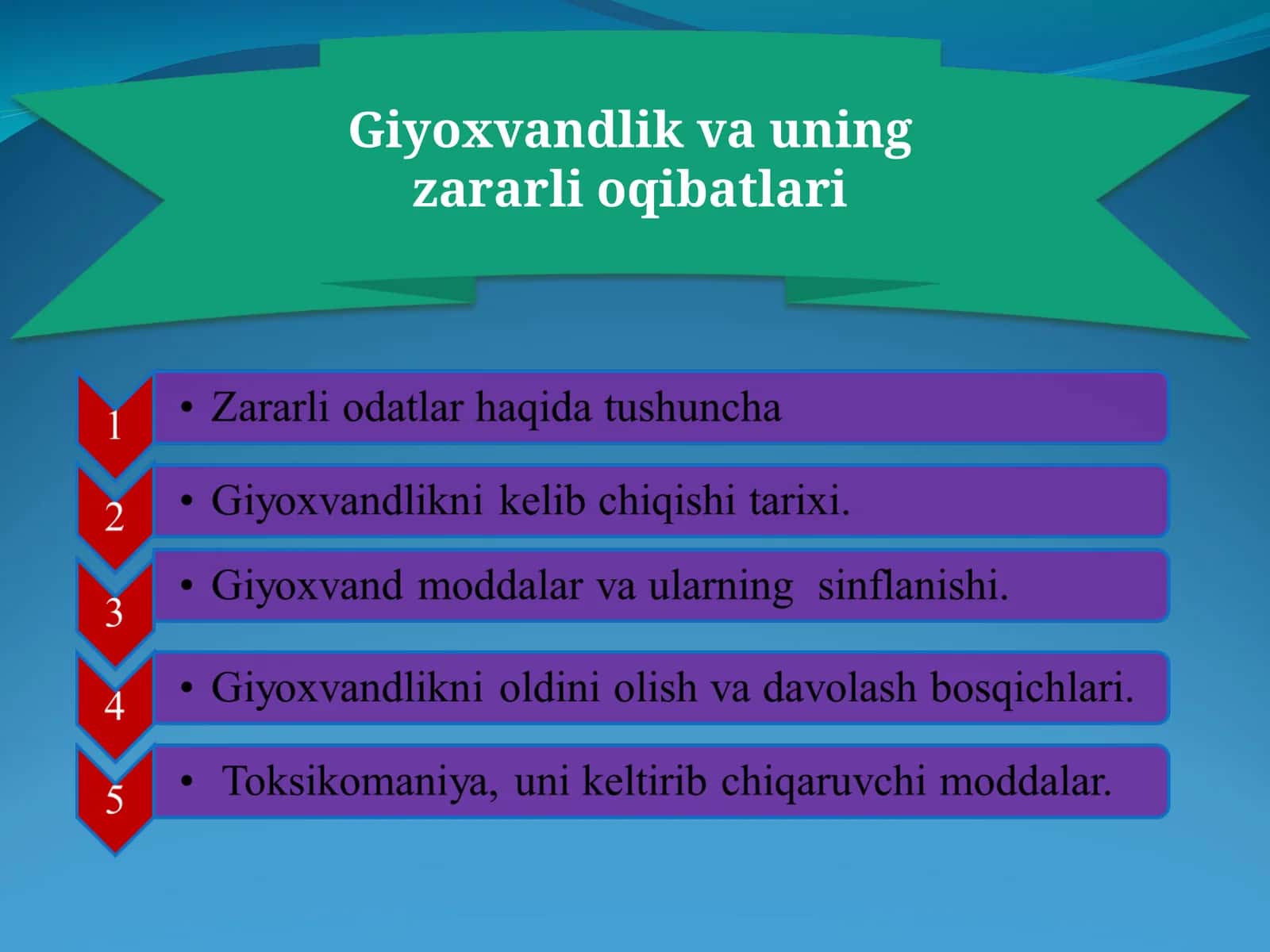 Giyoxvandlik va uning zararli oqibatlari
