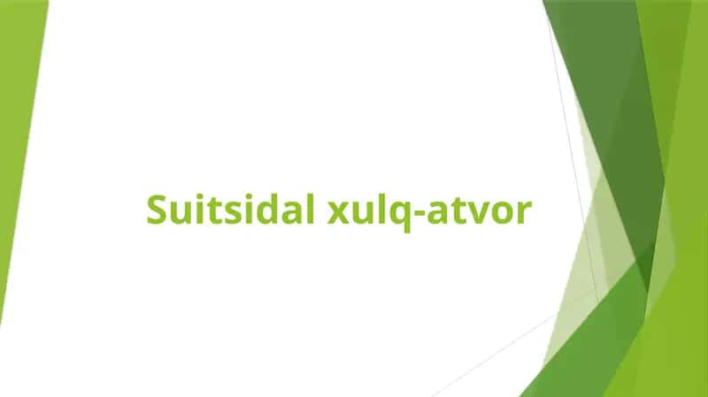 Suitsidal xulq-atvor