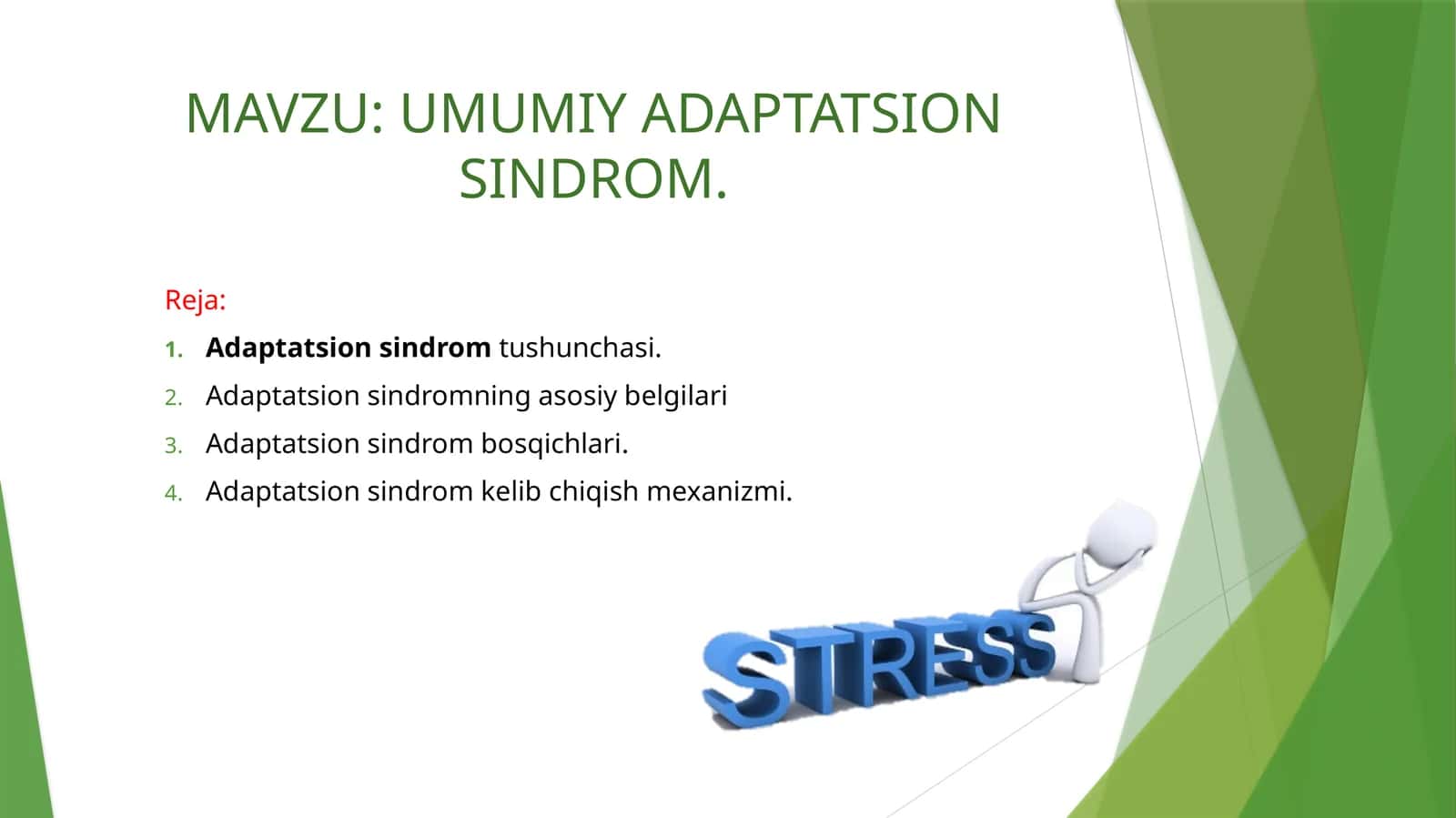 UMUMIY ADAPTATSION SINDROM