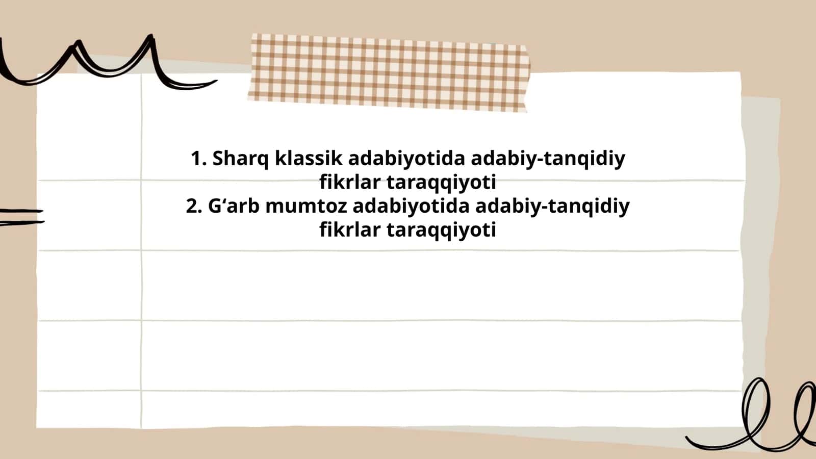 Sharq klassik adabiyotida adabiy-tanqidiy fikrlar taraqqiyoti
