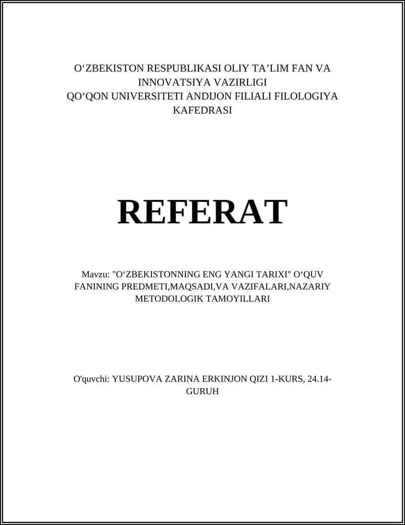 Oʻzbekistonning eng yangi tarixi