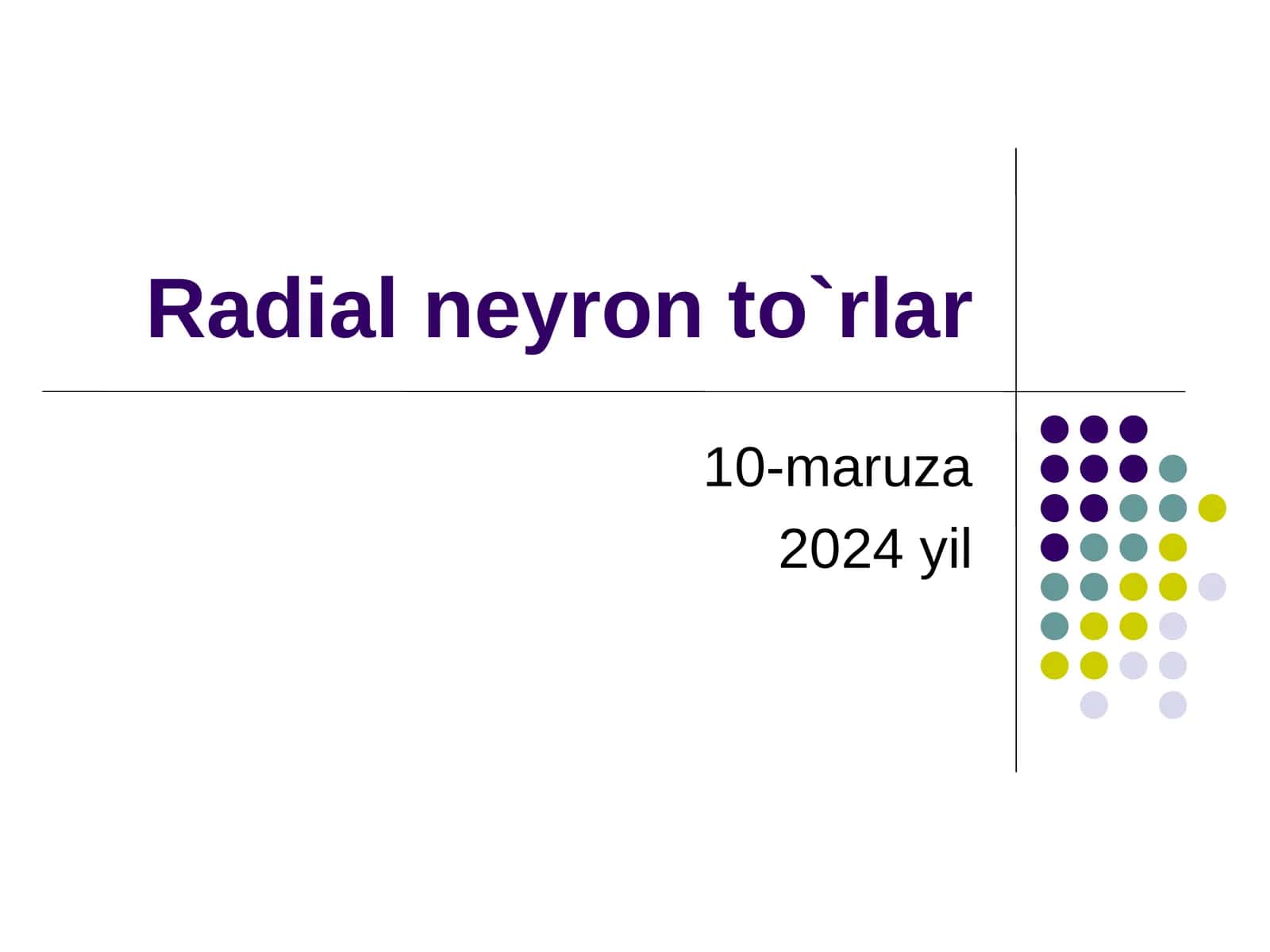 Radial neyron to`rlar
