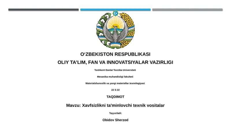 Xavfsizlikni ta'minlovchi texnik vositalar