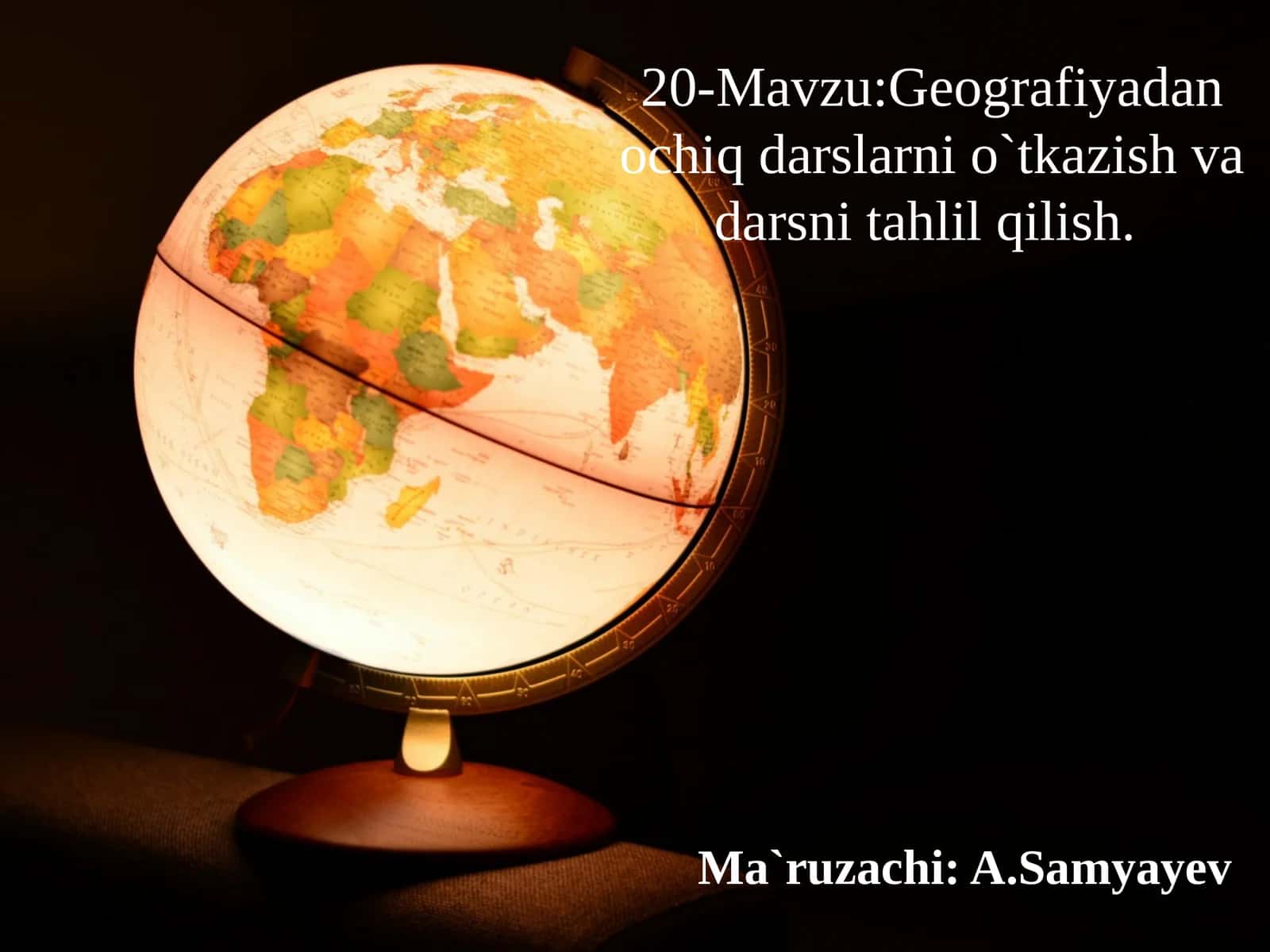 Geografiyadan Ochiq Darslar