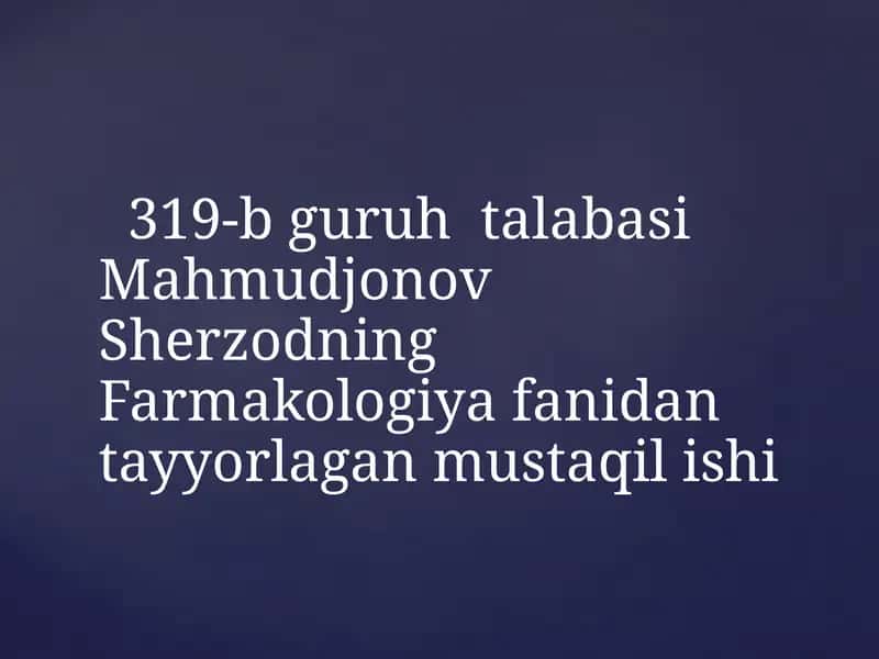 ParkinsonKasalliginiDavolashdaIshlatiladiganDoriVositalari