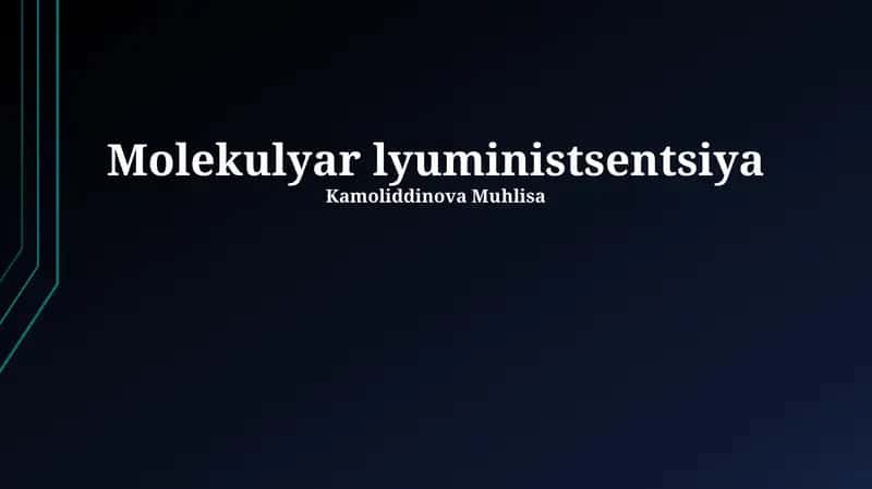Molekulyar lyuministsentsiya