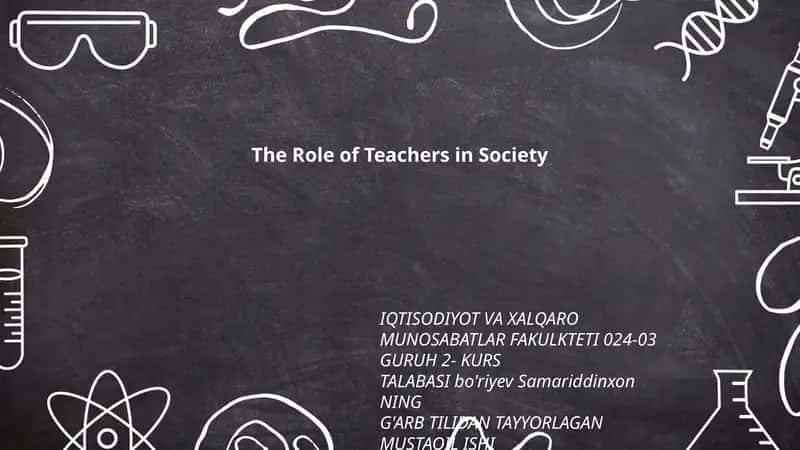The Role of Teachers in Society
