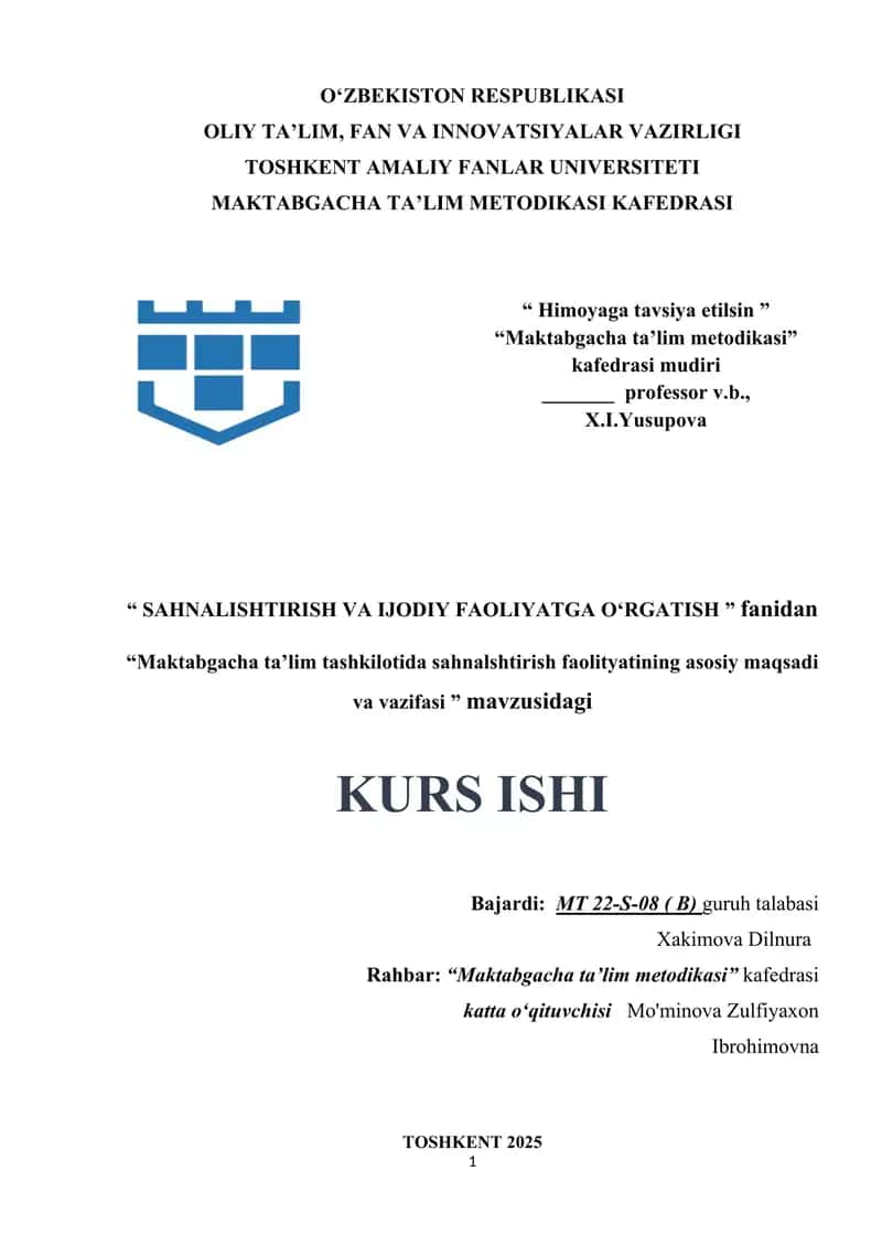 Sahnalashtirish faoliyati jarayonida bolalarda ijodkorlikni rivojlantirish usullari