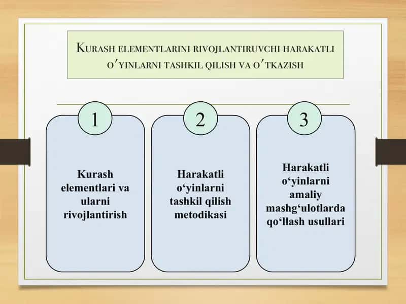 Kurash elementlari va ularni rivojlantirish