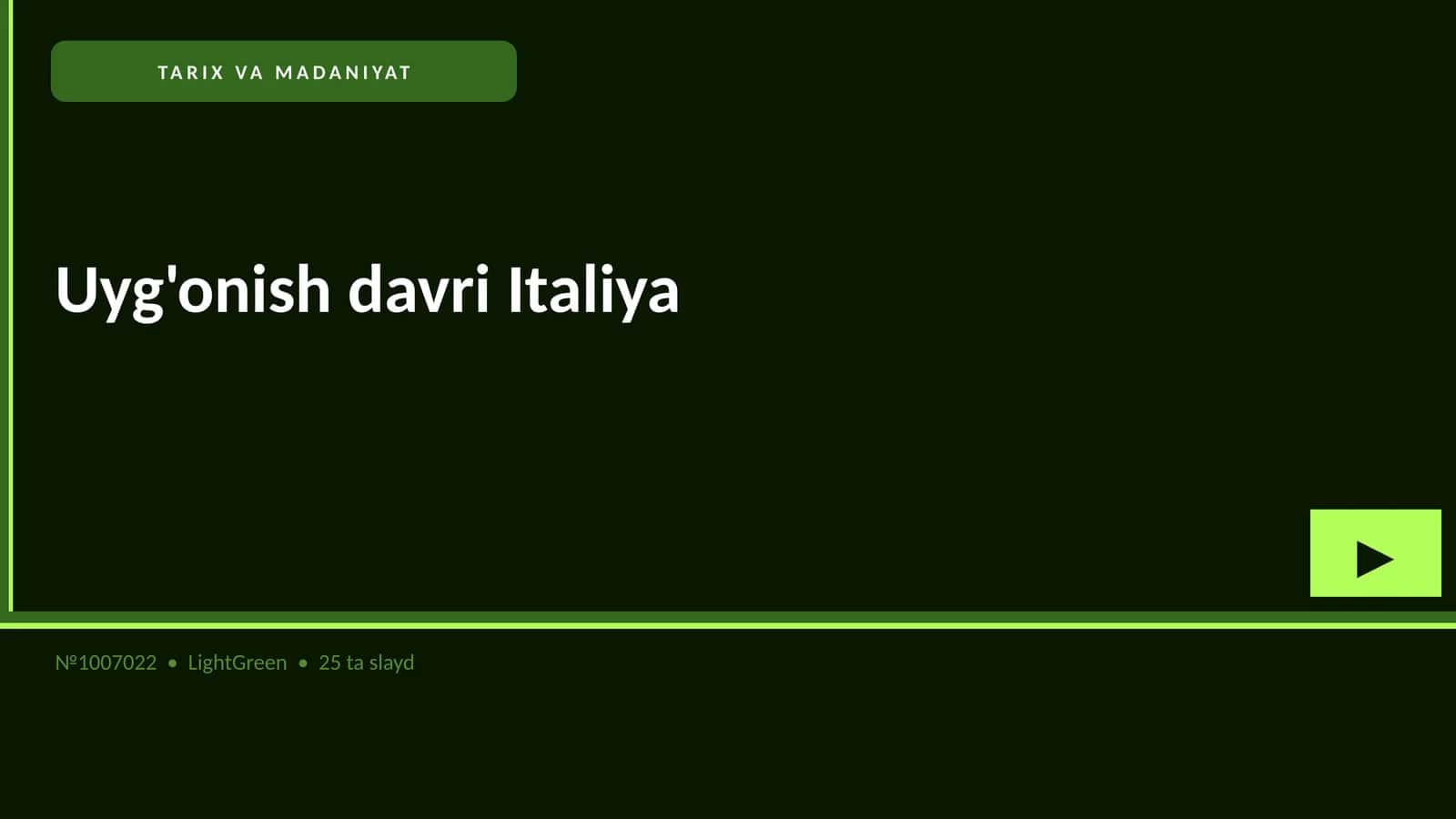 Uyg'onish davri Italiya