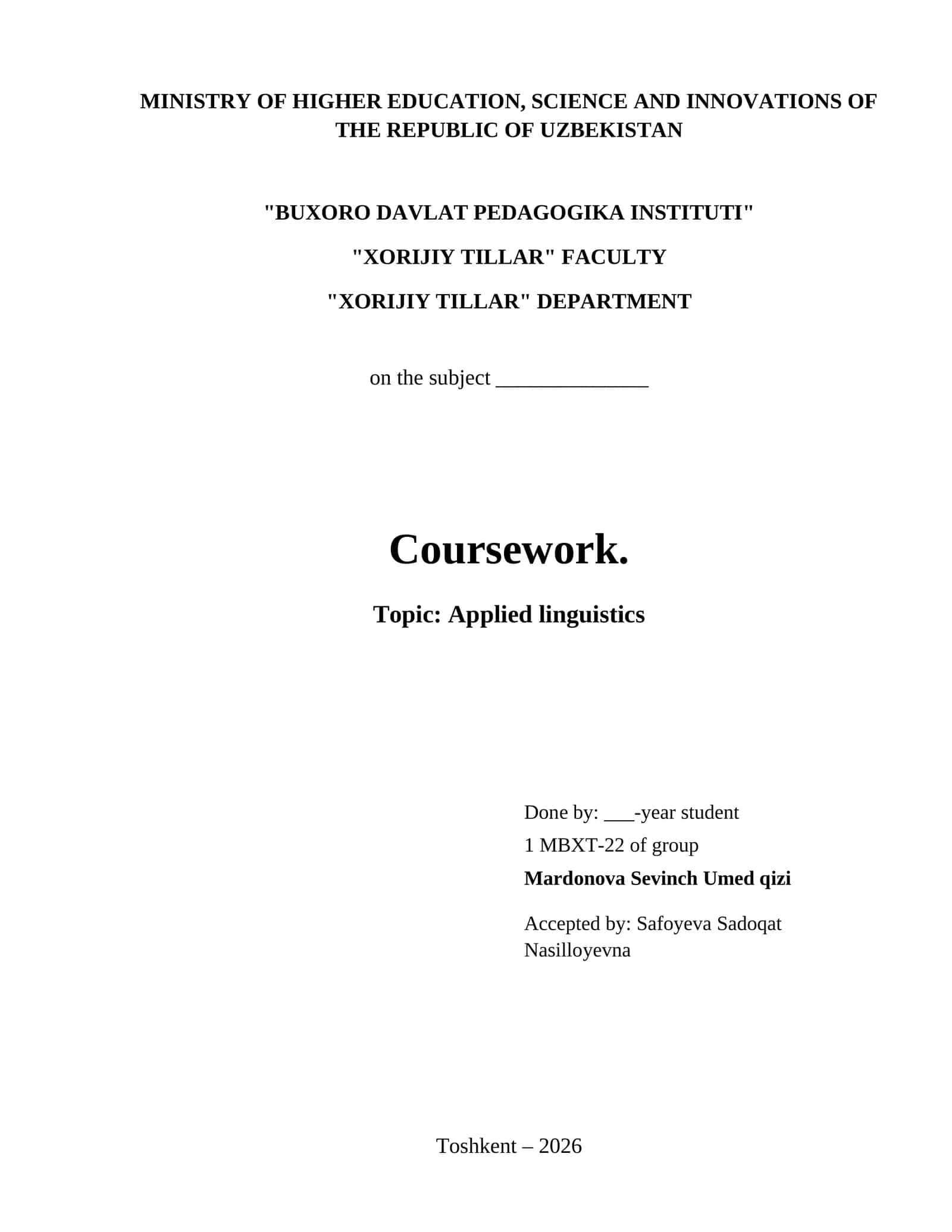 Applied linguistics