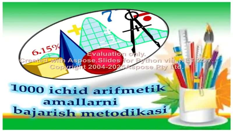 1000 ichid arifmetik amallarni bajarish metodikasi
