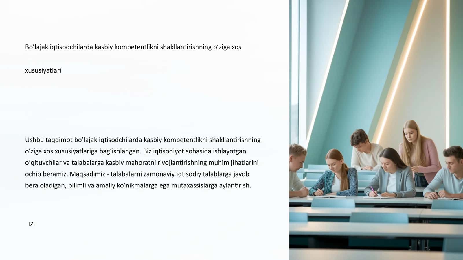 Boʼlajak iqtisodchilarda kasbiy kompetentlikni shakllantirishning oʼziga xos xususiyatlari