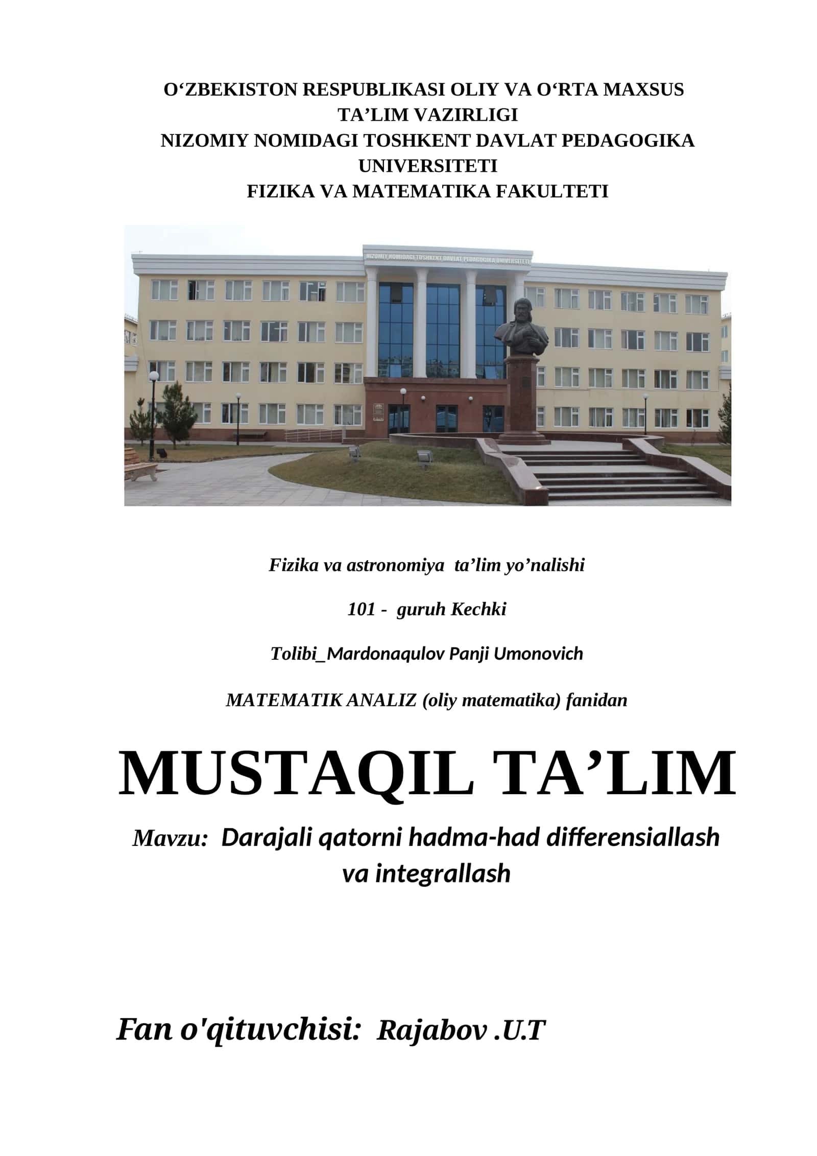 Matematik Analiz