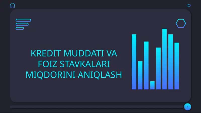 KREDIT MUDDATI VA FOIZ STAVKALARI MIQDORINI ANIQLASH