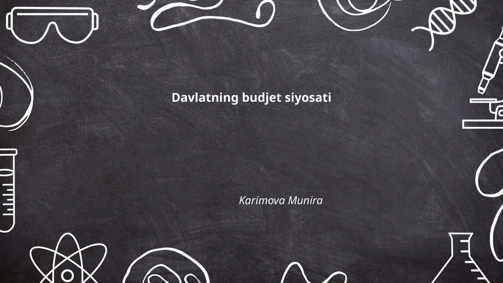 Davlatning budjet siyosati