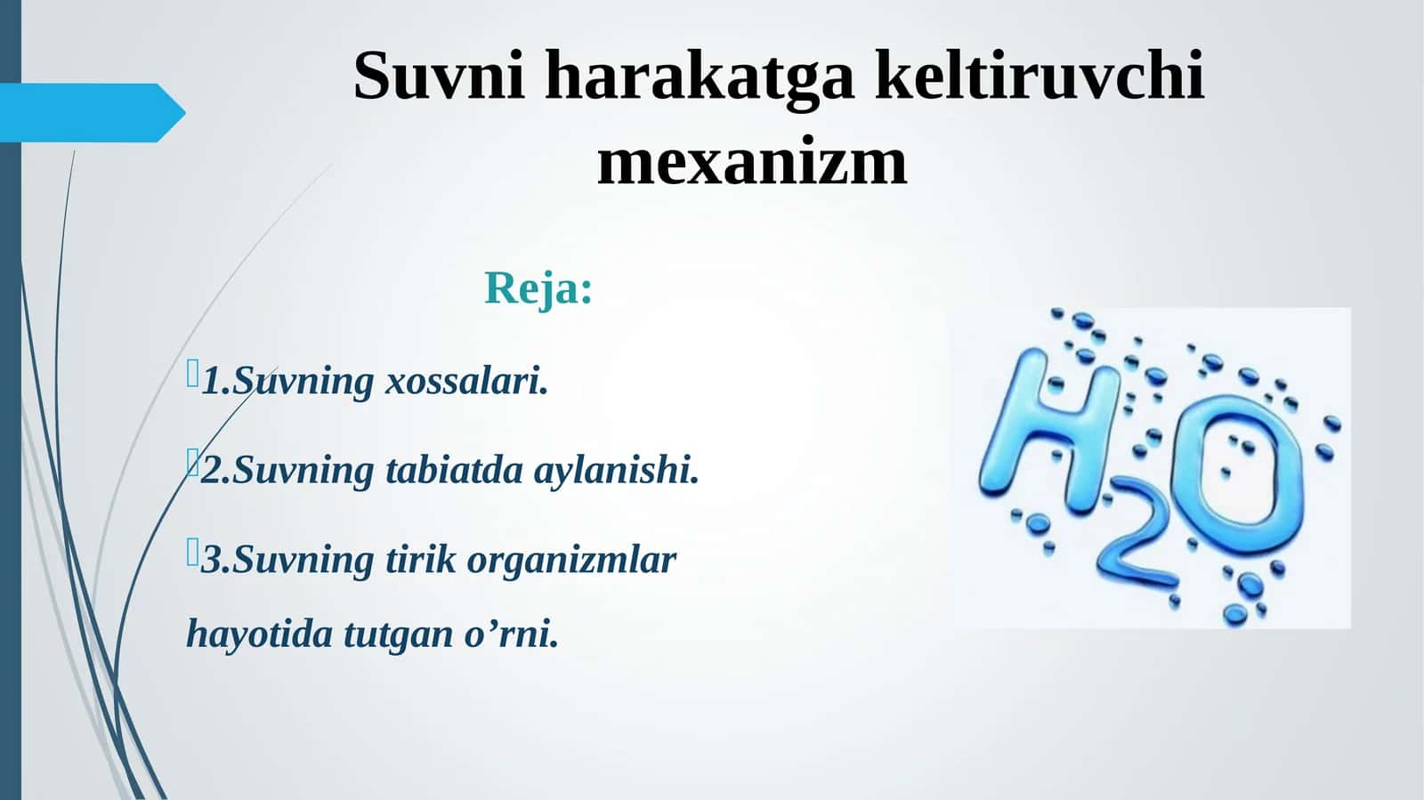 Suvning xossalari