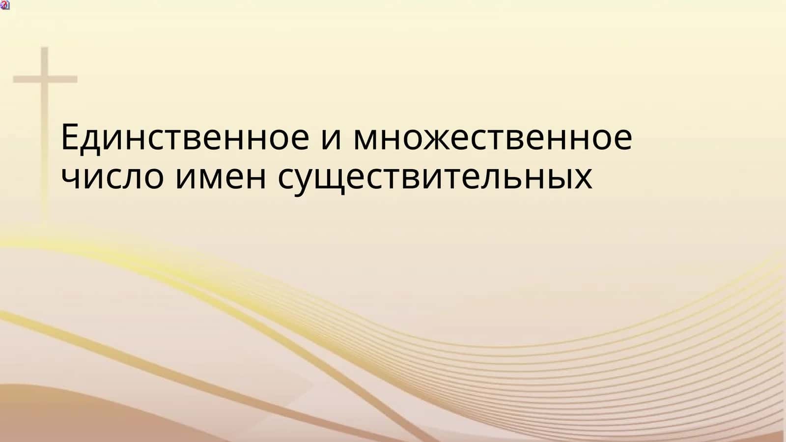 Единственное и множественное число имен существительных