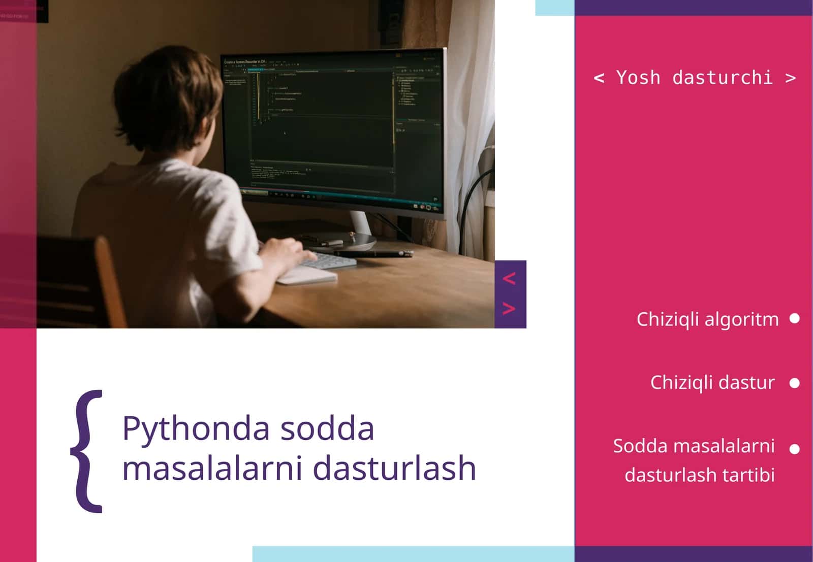 Pythondasoddamasalalarnidasturlash