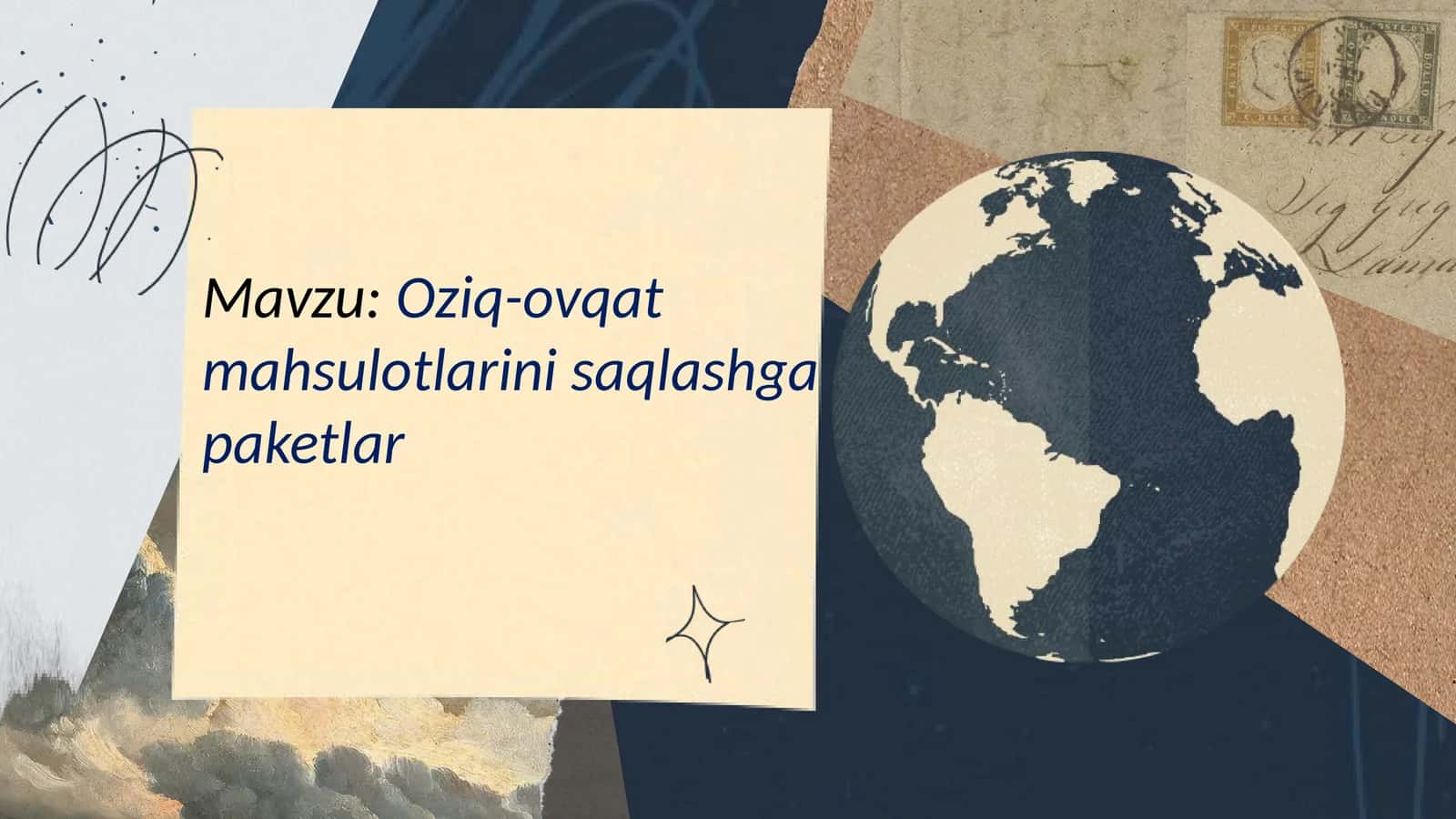 Oziq-ovqat mahsulotlarini saqlash paketlari