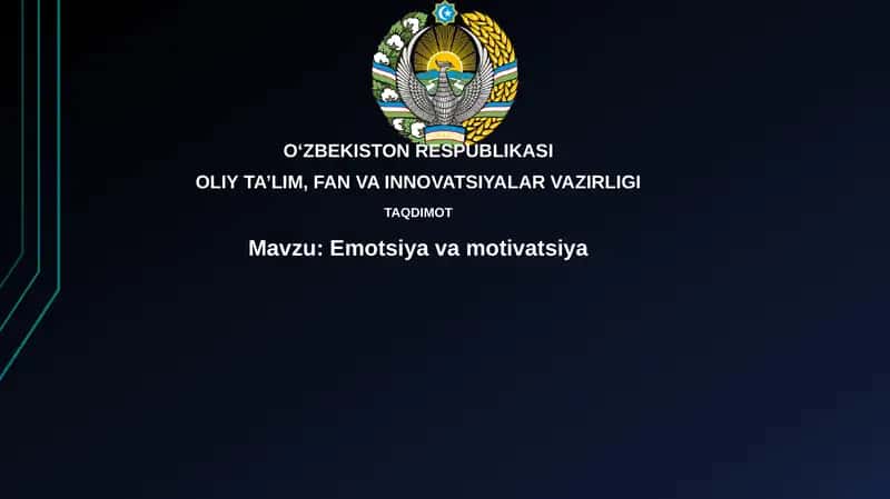 Emotsiya va Motivatsiya