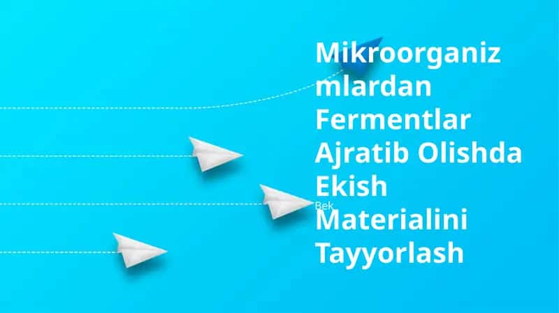 Mikroorganizmlardan Fermentlar Ajratib Olishda Ekish Materialini Tayyorlash