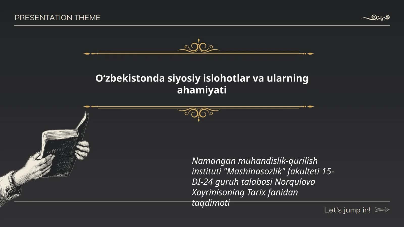 Norqulova Xayrinisoning Tarix fanidan taqdimoti