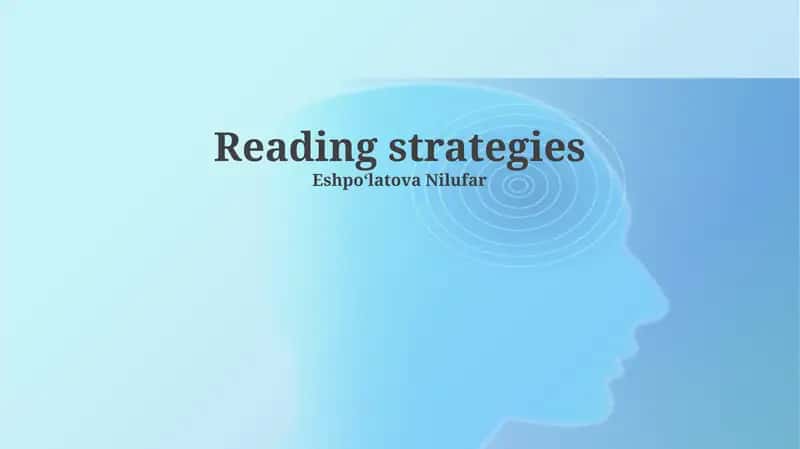 Reading strategies