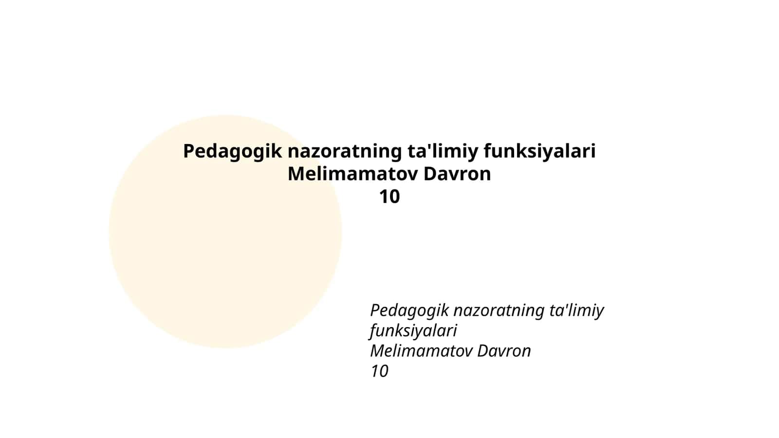 Pedagogik nazoratning ta'limiy funksiyalari