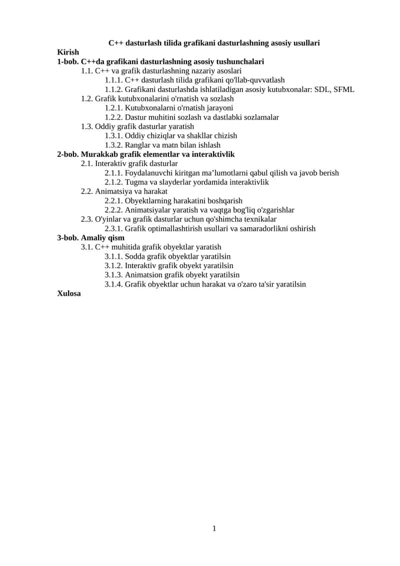 C++da grafikani dasturlashning asosiy usullari30000
